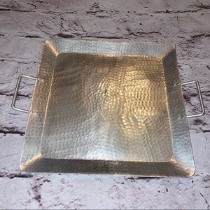Hammered Metal Decorative Tray